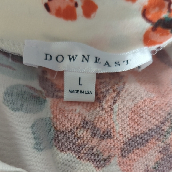 Down East Cream Floral Maxi Sundress with Short Sleeves - Picture 2 of 6